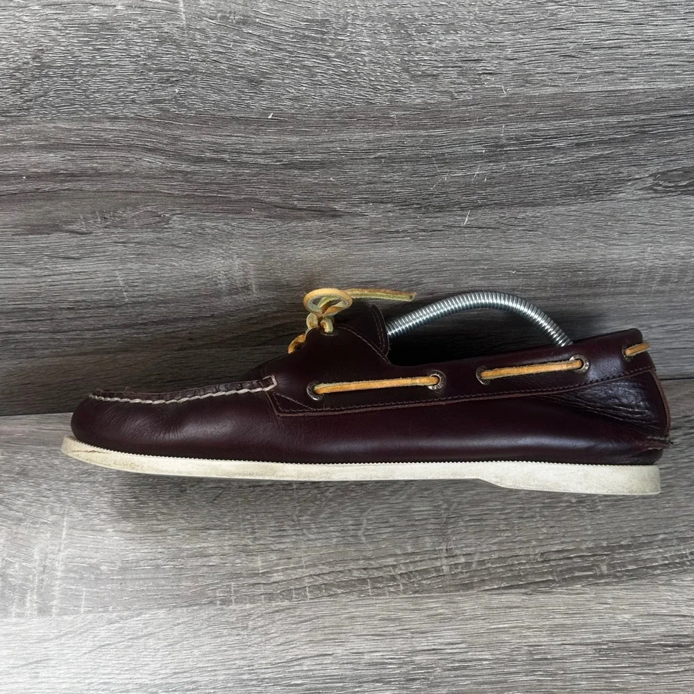 Bass Hampton Core 2 Boat Shoes Mens 12W Leather Moccasins Coastal Preppy Yacht